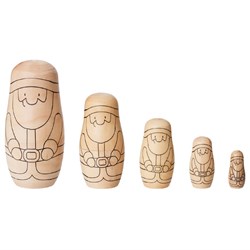 Wooden Babushka Santa 5